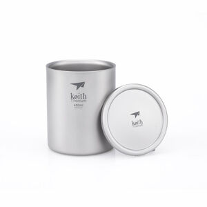Titanový thermo hrnek s víčkem Keith Mug Double Wall 450 ml
