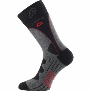 Ponožky Lasting TWA 85% Merino - šedočerné Velikost: XL