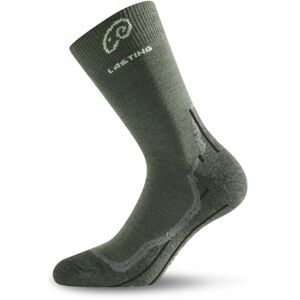 Ponožky Lasting WHI 70% Merino - zelené Velikost: S