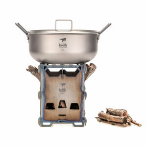 Titanový dřívkáč / vařič KEITH Titanium Alloy Backpacking Wood Stove