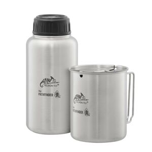 Helikon-Tex® Nerezová láhev a hrnek  s víčkem PATHFINDER 946ml Stainless Steel Water Bottle with Nesting Cup Set