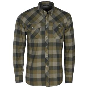 Košile dřevorubecká PINEWOOD Lumbo flannel kostkovaná - OLIVOVÁ / HNĚDÁ Velikost: XL