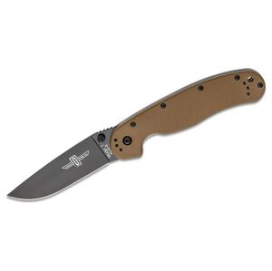 Ontario Knife Company - OKC Ontario RAT-1 Black Plain - Coyote Handle