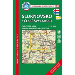 Trasa - KČT Turistická mapa - České Švýcarsko a Šluknovsko 7. vydání, 2019