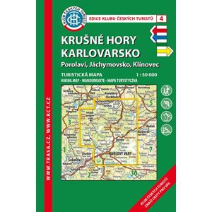 Trasa - KČT Laminovaná turistická mapa - Krušné hory - Karlovarsko 9. vydání, 2020