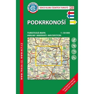 Trasa - KČT Laminovaná turistická mapa - Podkrkonoší 8. vydání, 2019