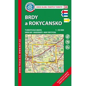 Trasa - KČT Laminovaná turistická mapa - Brdy a Rokycansko, 8. vydání, 2018