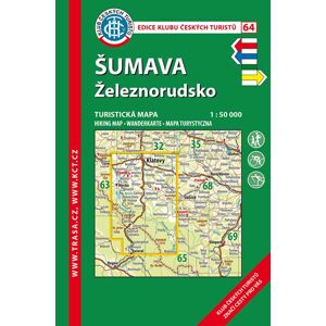 Trasa - KČT Laminovaná turistická mapa - Šumava, Železnorudsko, 10. vydání, 2018