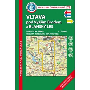 Trasa - KČT Laminovaná turistická mapa - Vltava pod Vyšším Brodem, 6. vydání, 2017