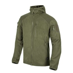 Helikon-Tex® Bunda HELIKON ALPHA HOODIE Jacket - Grid Fleece - Olive Green Velikost: S