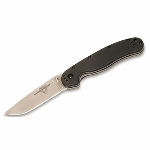 Ontario Knife Company - OKC Ontario RAT-1 Satin Plain - Black Handle